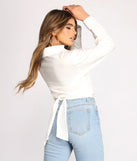 With fun and flirty details, Plunge V Tie Waist Crop Top shows off your unique style for a trendy outfit for the summer season!