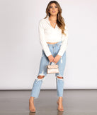 With fun and flirty details, Plunge V Tie Waist Crop Top shows off your unique style for a trendy outfit for the summer season!