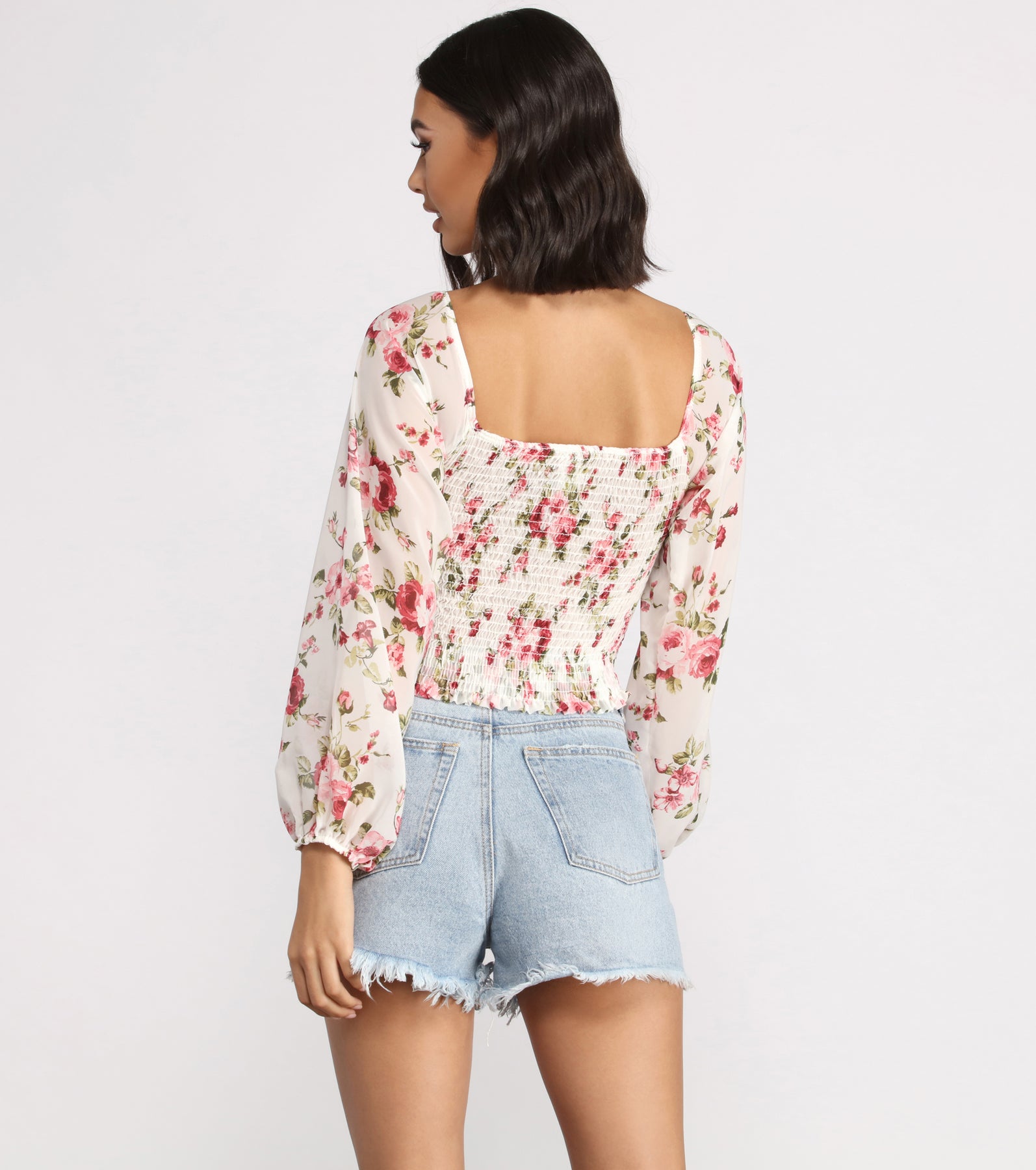 Bianca Floral Smocked Top