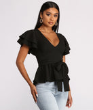 With fun and flirty details, Get That Classic Vibe Peplum Top shows off your unique style for a trendy outfit for the summer season!