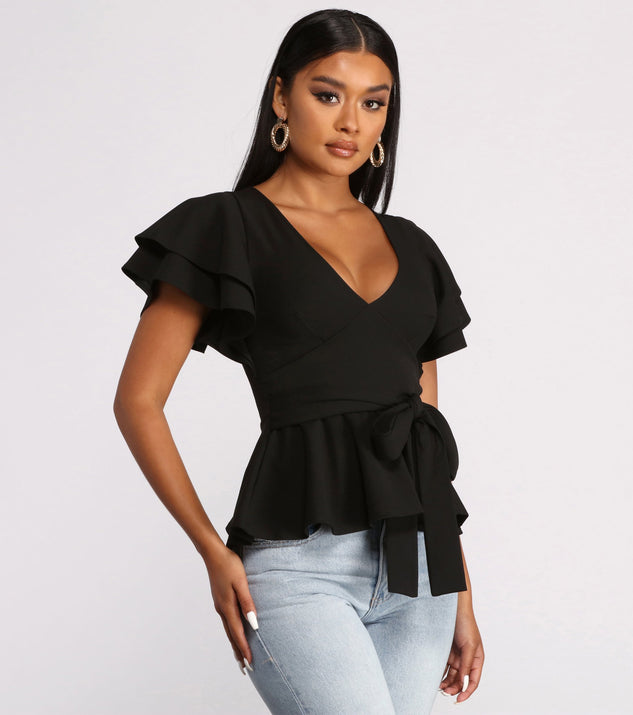 With fun and flirty details, Get That Classic Vibe Peplum Top shows off your unique style for a trendy outfit for the summer season!