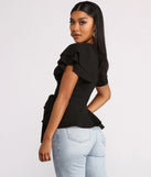 With fun and flirty details, Get That Classic Vibe Peplum Top shows off your unique style for a trendy outfit for the summer season!