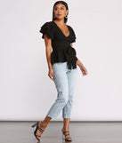 With fun and flirty details, Get That Classic Vibe Peplum Top shows off your unique style for a trendy outfit for the summer season!