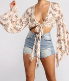 Boho Honey Tie Front Gauze Top is a trendy pick to create 2023 festival outfits, festival dresses, outfits for concerts or raves, and complete your best party outfits!