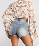 With fun and flirty details, Boho Honey Tie Front Gauze Top shows off your unique style for a trendy outfit for the summer season!
