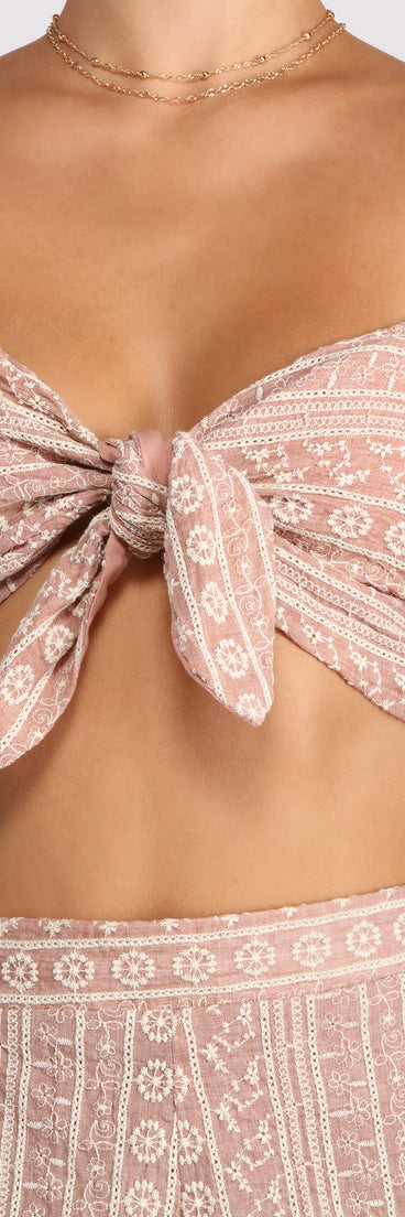 You’ll look stunning in the Feeling Good Tie Front Top when paired with its matching separate to create a glam clothing set perfect for parties, date nights, concert outfits, back-to-school attire, or for any summer event!