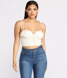 With fun and flirty details, Smock It To Me Crop Top shows off your unique style for a trendy outfit for the summer season!
