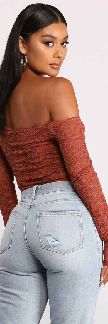 With fun and flirty details, Off the Shoulder Floral Lace Top shows off your unique style for a trendy outfit for the summer season!