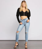 With fun and flirty details, So Fab Puff Sleeve Crop Top shows off your unique style for a trendy outfit for the summer season!
