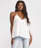 With fun and flirty details, Sleeveless Spaghetti Strap Cami Top shows off your unique style for a trendy outfit for the summer season!