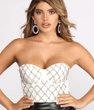 With fun and flirty details, Rhinestone Glamour Sweetheart Neck Bustier shows off your unique style for a trendy outfit for the summer season!