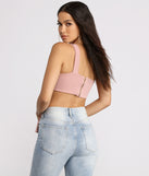 With fun and flirty details, One Shoulder Ribbed Crop Top shows off your unique style for a trendy outfit for the summer season!