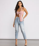 With fun and flirty details, One Shoulder Ribbed Crop Top shows off your unique style for a trendy outfit for the summer season!