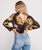 With fun and flirty details, Floral Passion Surplice Chiffon Bodysuit shows off your unique style for a trendy outfit for the summer season!