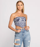 With fun and flirty details, Smocked Floral Fusion Tube Scarf Top shows off your unique style for a trendy outfit for the summer season!
