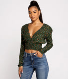With fun and flirty details, Sweet Intentions Smocked Knit Floral Crop Top shows off your unique style for a trendy outfit for the summer season!