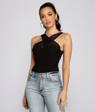 Chic Chiffon Cross Strap Bodysuit creates the perfect New Year’s Eve Outfit or new years dress with stylish details in the latest trends to ring in 2023!