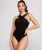 With fun and flirty details, Chic Chiffon Cross Strap Bodysuit shows off your unique style for a trendy outfit for the summer season!