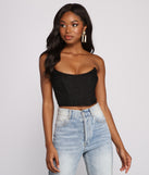 Dress up in The Classic Cropped Corset Top as your going-out dress for holiday parties, an outfit for NYE, party dress for a girls’ night out, or a going-out outfit for any seasonal event!