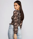 With fun and flirty details, Floral Charm Smocked Long Sleeve Top shows off your unique style for a trendy outfit for the summer season!