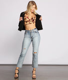 With fun and flirty details, Fab Floral Burnout Crop Top shows off your unique style for a trendy outfit for the summer season!