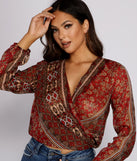 With fun and flirty details, Bohemian Beauty Surplice Tie Back Top shows off your unique style for a trendy outfit for the summer season!