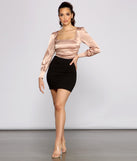 With fun and flirty details, Sleek Satin Puff Sleeve Crop Top shows off your unique style for a trendy outfit for the summer season!