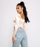 With fun and flirty details, Sassy Satin Cropped Corset Top shows off your unique style for a trendy outfit for the summer season!
