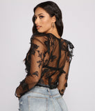 With fun and flirty details, Flutter Some Hearts Mesh Crop Top shows off your unique style for a trendy outfit for the summer season!