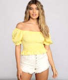 With fun and flirty details, Dainty Daisy Smocked Top shows off your unique style for a trendy outfit for the summer season!