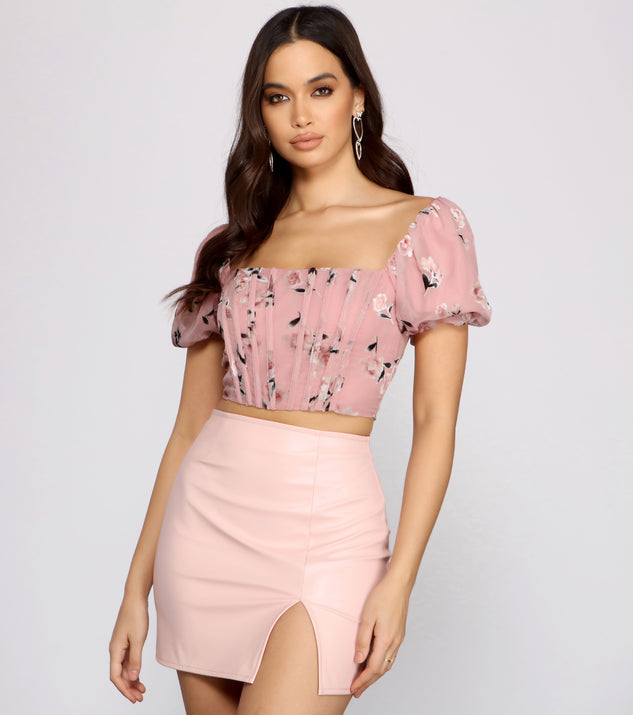With fun and flirty details, Too Sweet Floral Corset Top shows off your unique style for a trendy outfit for the summer season!