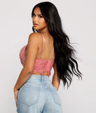 With fun and flirty details, Chic Beaded Lace Cropped Bustier shows off your unique style for a trendy outfit for the summer season!