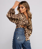 With fun and flirty details, Feline Fierce Leopard Print Crop Top shows off your unique style for a trendy outfit for the summer season!
