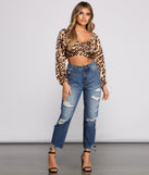 With fun and flirty details, Feline Fierce Leopard Print Crop Top shows off your unique style for a trendy outfit for the summer season!