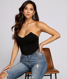 Dress up in Absolute Bombshell Strapless Corset Top as your going-out dress for holiday parties, an outfit for NYE, party dress for a girls’ night out, or a going-out outfit for any seasonal event!
