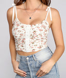With fun and flirty details, Stylish Floral Flair Crop Top shows off your unique style for a trendy outfit for the summer season!