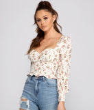 The trendy Sweet And Flirty Floral Puff Sleeve Blouse is the perfect pick to create a holiday outfit, new years attire, cocktail outfit, or party look for any seasonal event!