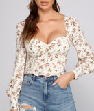 With fun and flirty details, Sweet And Flirty Floral Puff Sleeve Blouse shows off your unique style for a trendy outfit for the summer season!