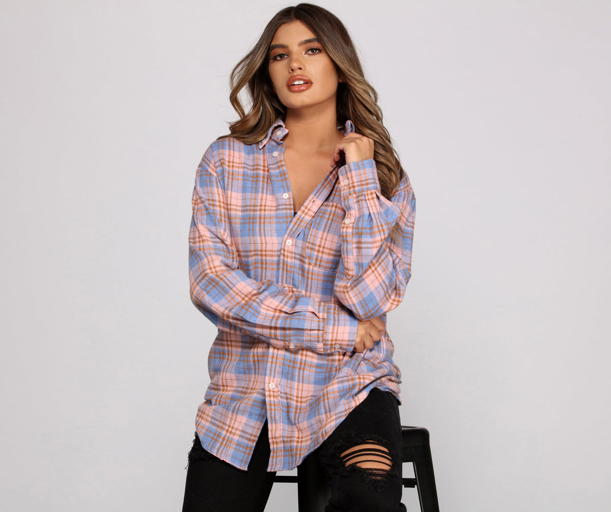 Eden | Blush Button-Up Henley Tunic