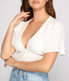 With fun and flirty details, Styled Up Gauze Crop Top shows off your unique style for a trendy outfit for the summer season!