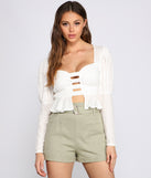 With fun and flirty details, Effortless And Chic Eyelet Detail Top shows off your unique style for a trendy outfit for the summer season!