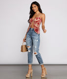 With fun and flirty details, Floral Babe Burnout Babydoll Top shows off your unique style for a trendy outfit for the summer season!
