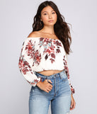 The trendy Forever Stunning Floral Cropped Blouse is the perfect pick to create a holiday outfit, new years attire, cocktail outfit, or party look for any seasonal event!