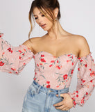 With fun and flirty details, Sweet And Chic Floral Chiffon Bodysuit shows off your unique style for a trendy outfit for the summer season!