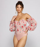 With fun and flirty details, Sweet And Chic Floral Chiffon Bodysuit shows off your unique style for a trendy outfit for the summer season!