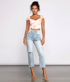 With fun and flirty details, Sweet Floral Vibes Corset Crop Top shows off your unique style for a trendy outfit for the summer season!