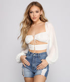 With fun and flirty details, Boldly Chic Tie Front Crop Top shows off your unique style for a trendy outfit for the summer season!