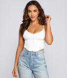 Dress up in Instant Classic Corset Crop Top as your going-out dress for holiday parties, an outfit for NYE, party dress for a girls’ night out, or a going-out outfit for any seasonal event!