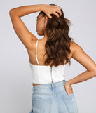 With fun and flirty details, Instant Classic Corset Crop Top shows off your unique style for a trendy outfit for the summer season!