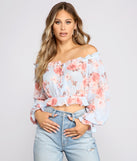 With fun and flirty details, Flirty Off The Shoulder Ruffled Floral Top shows off your unique style for a trendy outfit for the summer season!